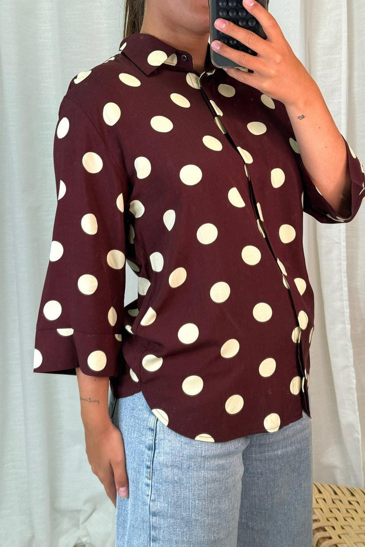 A-bee - Evelyn Blouse - Chocolate Bluser 