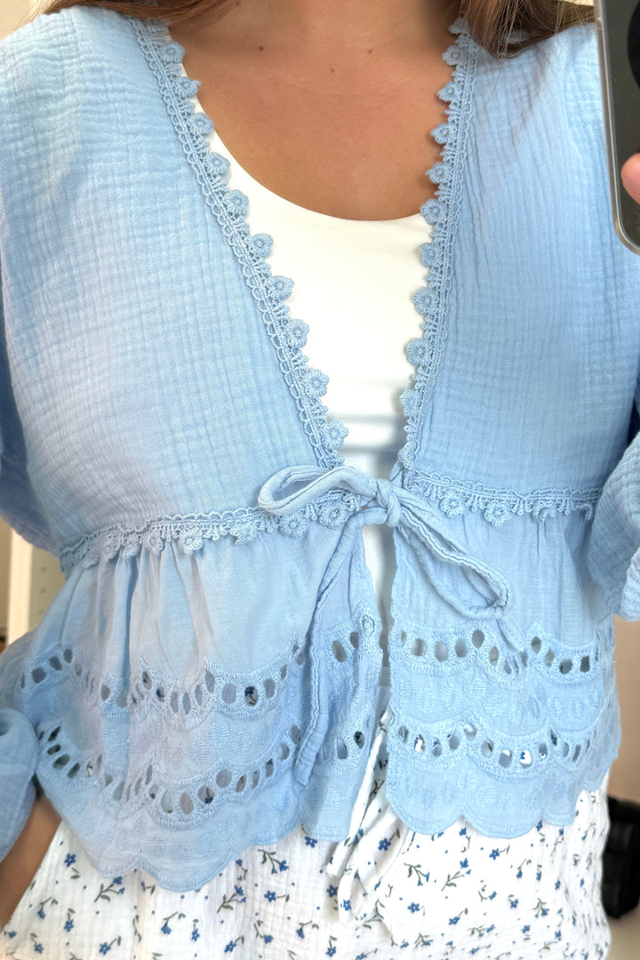 A-bee - Jenny Shirt - Sky Blue Bluser 