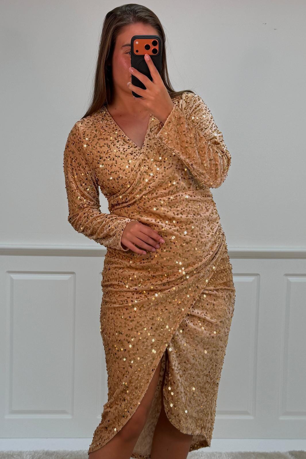 A-bee - Julittadress - Gold Kjoler 