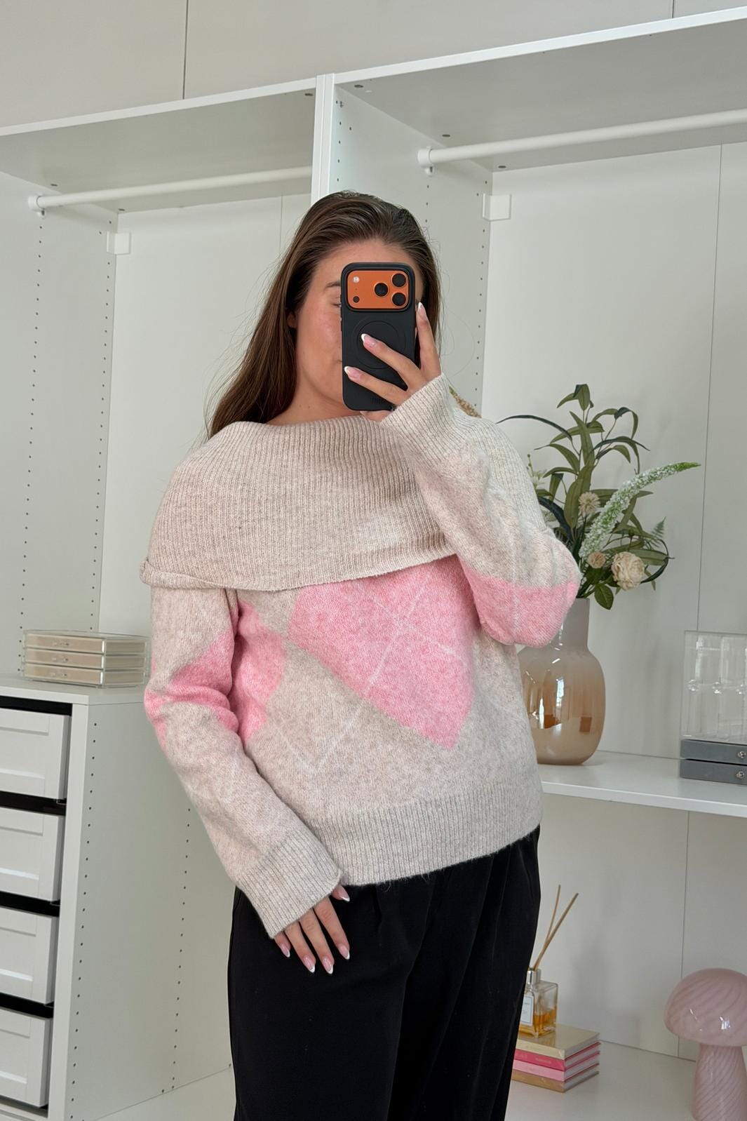 A-bee - Kenza Knit - Pink Strikbluser 