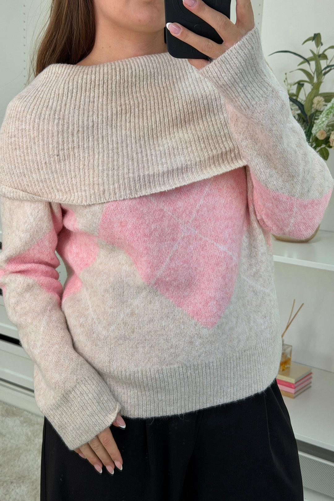 A-bee - Kenza Knit - Pink Strikbluser 