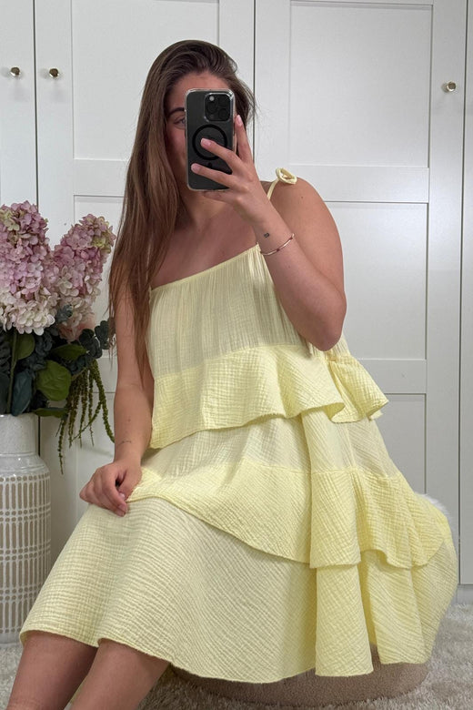 A-bee - Madison Kjole - Light yellow Kjoler 