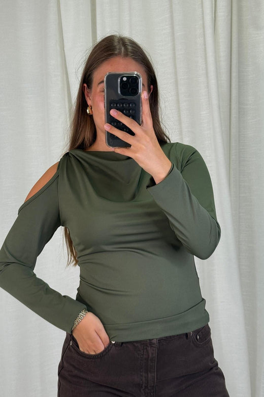 A-bee - Melinda Blouse - Khaki Bluser 