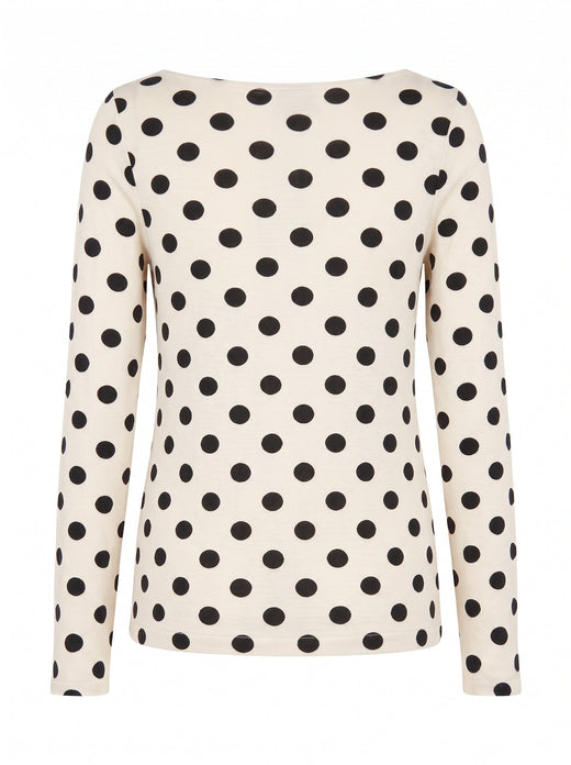 A-Bee - Poppy 97201 - Cream With Black Polka Dot Bluser 