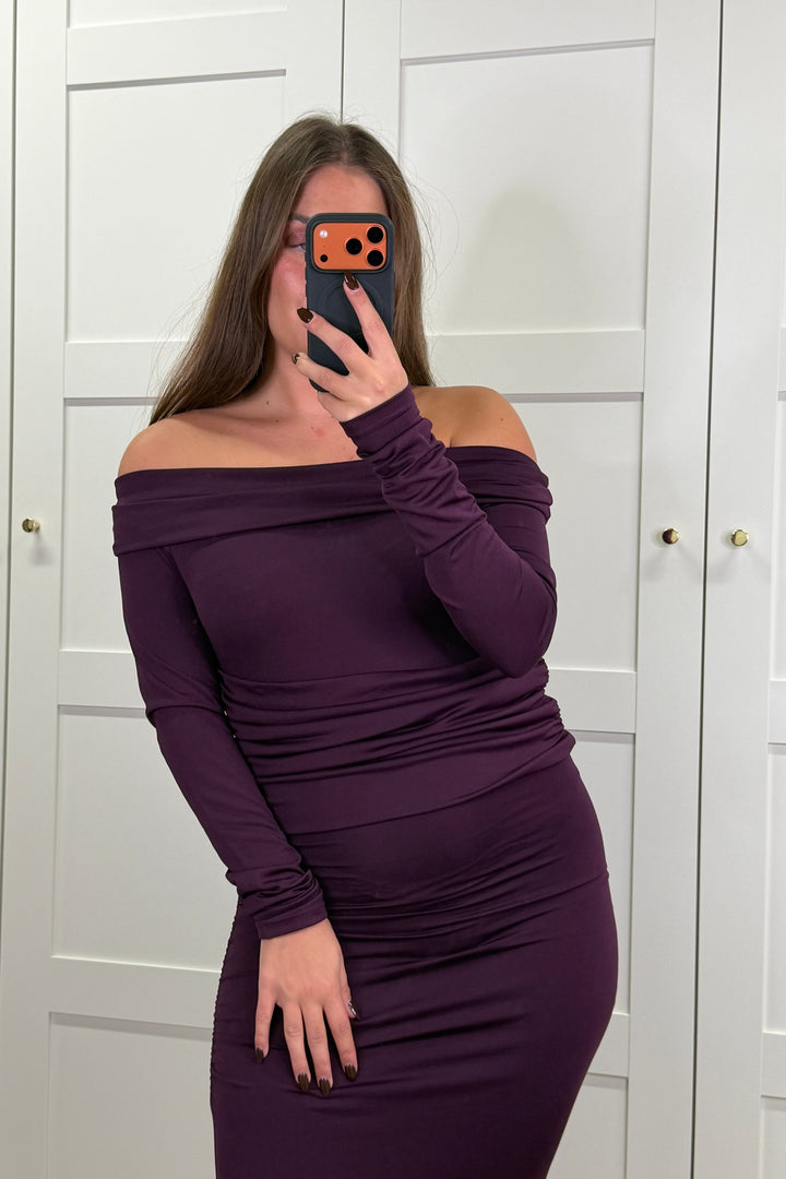 A-bee - Raisa dress - Burgundy Kjoler 