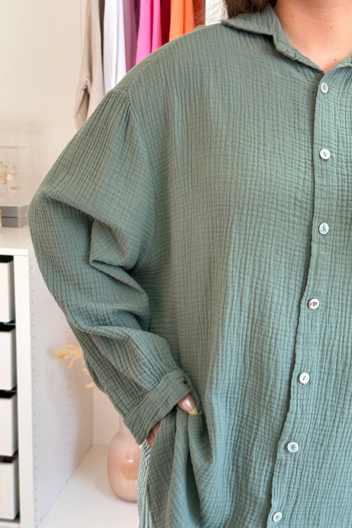 A-bee - Runa Shirt - Khaki Skjorter 