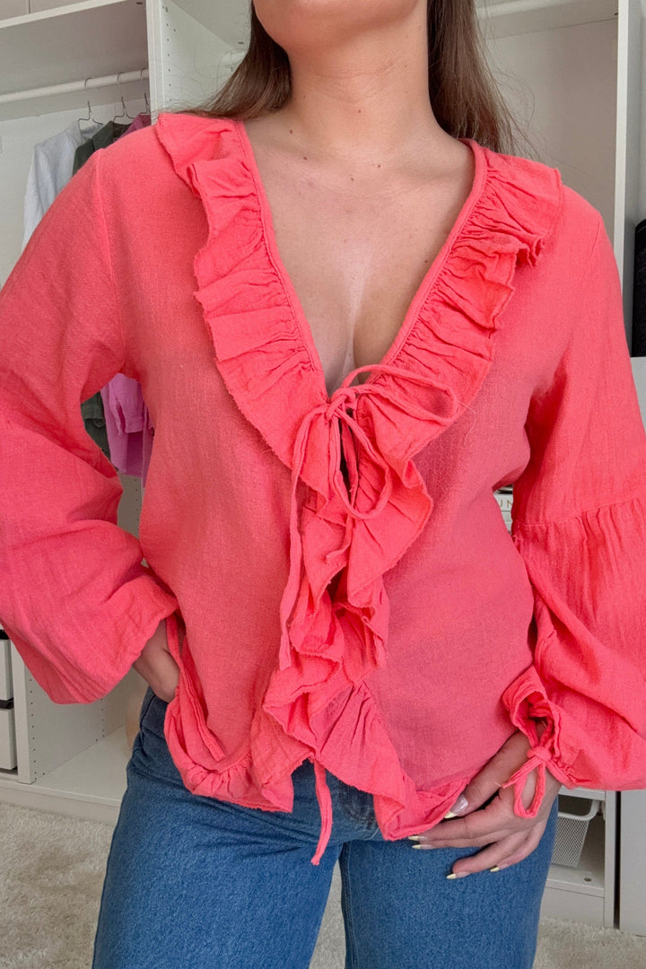 A-bee - Solveig Shirt - Coral Bluser 