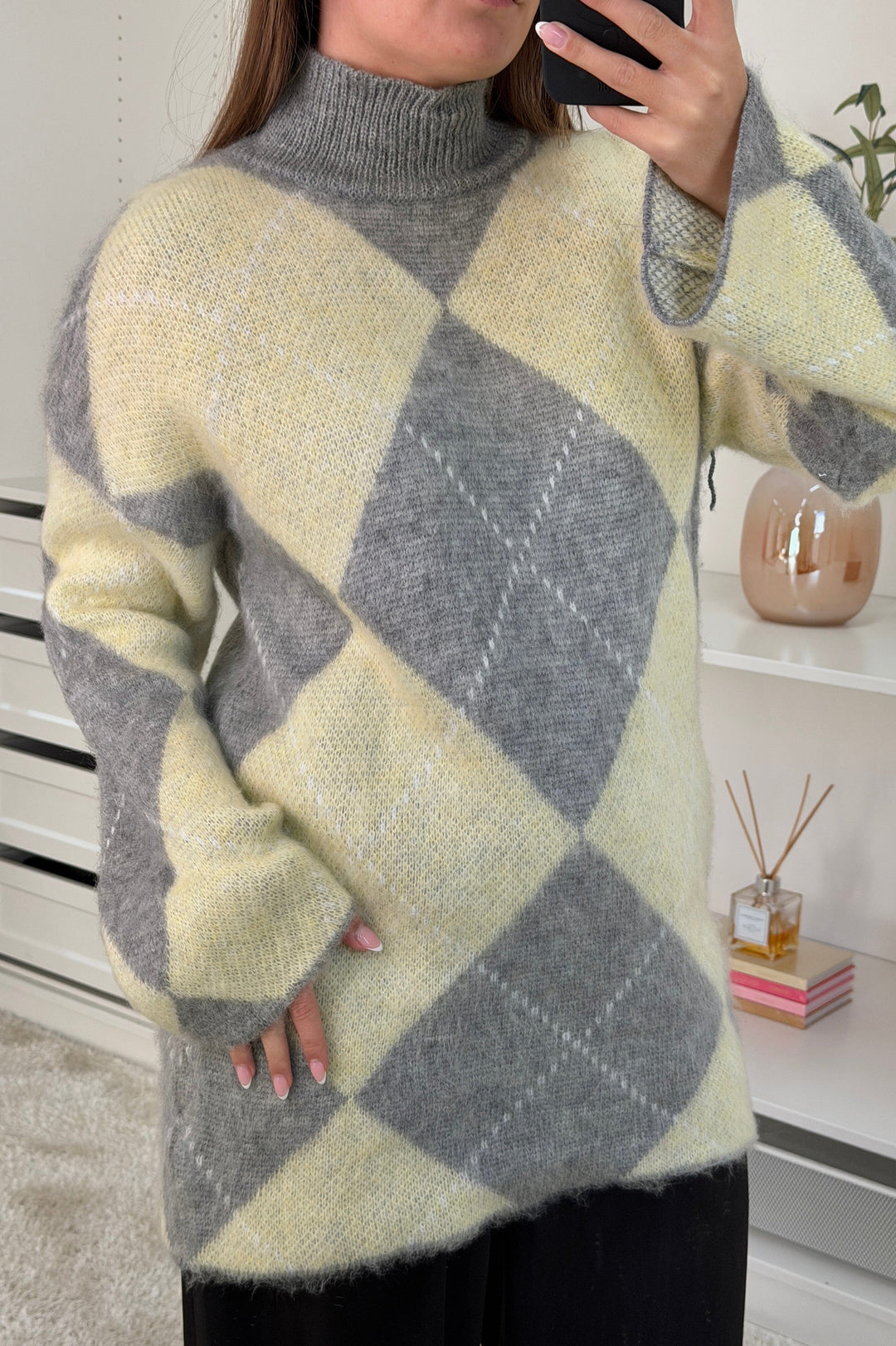 A-bee - Yamina Knit - Light Yellow Strikbluser 