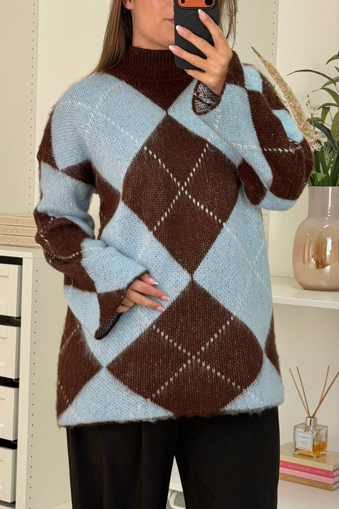 A-bee - Yamina Knit - Sky Blue Strikbluser 
