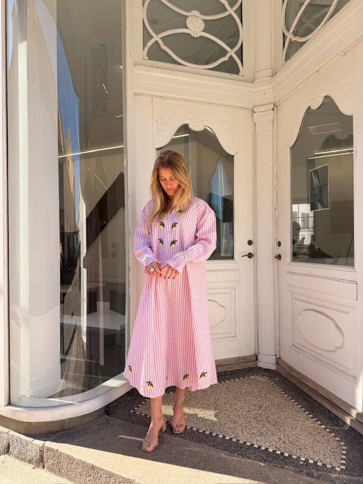 A-View - Alize Dress AV8094 - 107 - Rose/Yellow Kjoler 