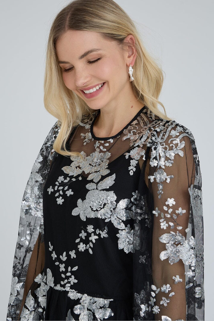 A-View - Estelle Dress AV6095 - 045 - Black/Silver