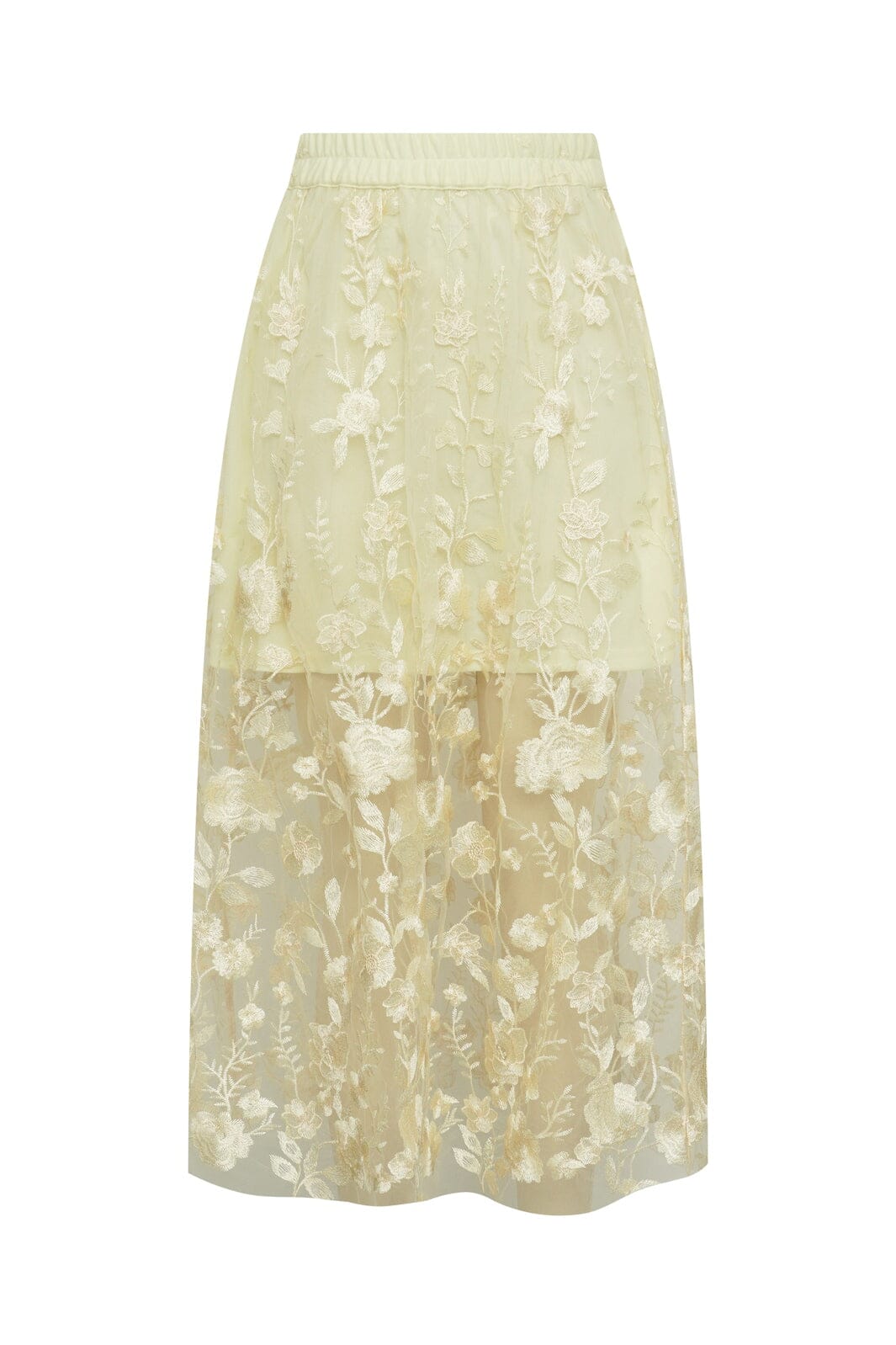 A-View - Fuschia Skirt AV4624 - 069 - Pale Yellow