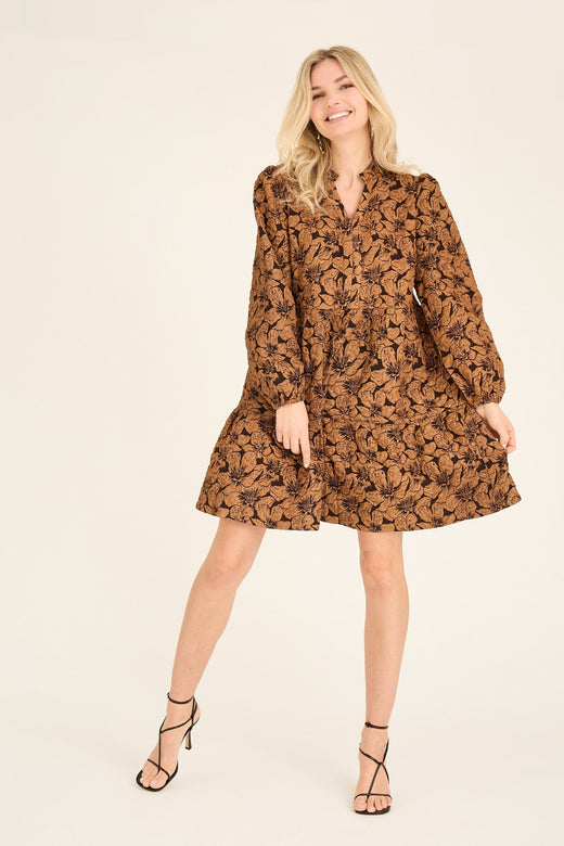 A-View - Ida Dress AV4847 - 117 - Brown Kjoler 