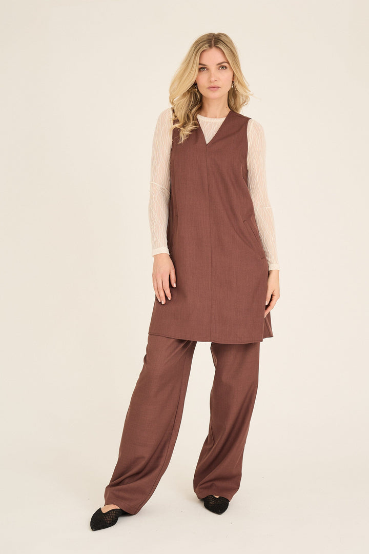 A-View - Juliette Spencer Dress AV7025 - 213 - Deep Mauve Kjoler 