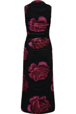 A-View - Ophelia Dress AV7017 - 163 - Black/Pink Kjoler 