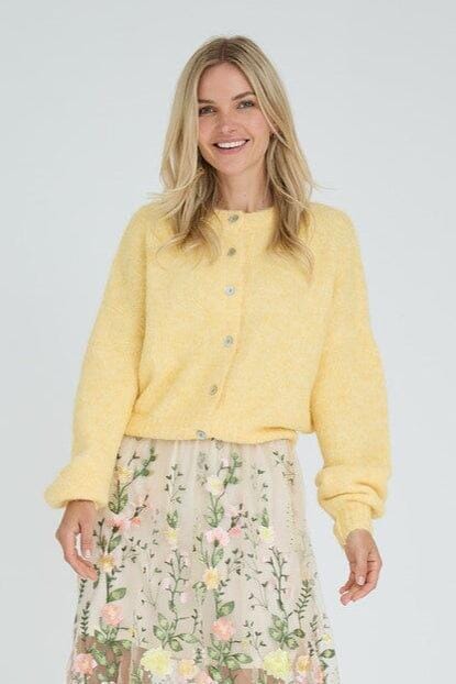 A-View - Soft Knit Cardigan AV7074 - 069 - Pale Yellow Cardigans 