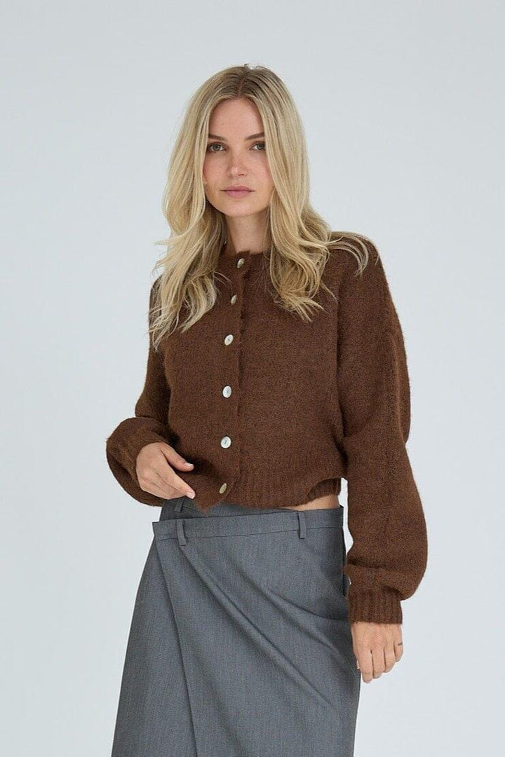 A-View - Soft Knit Cardigan AV7074 - 117 - Brown Cardigans 