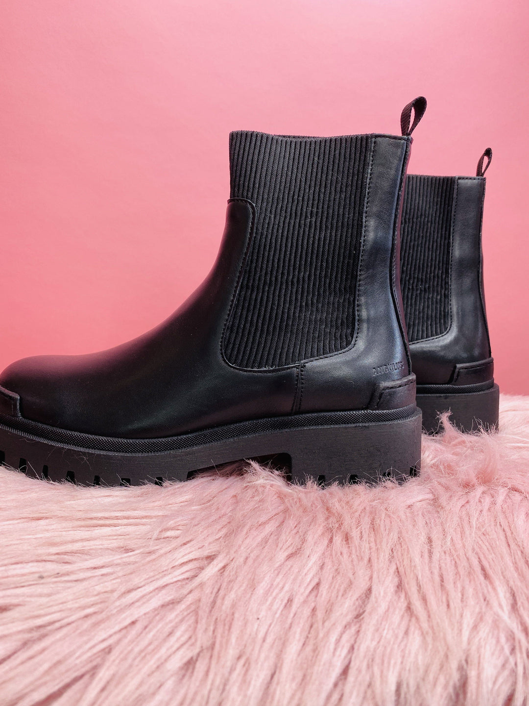 Angulus - Hacker Støvle Med Elastik - Black Støvler 