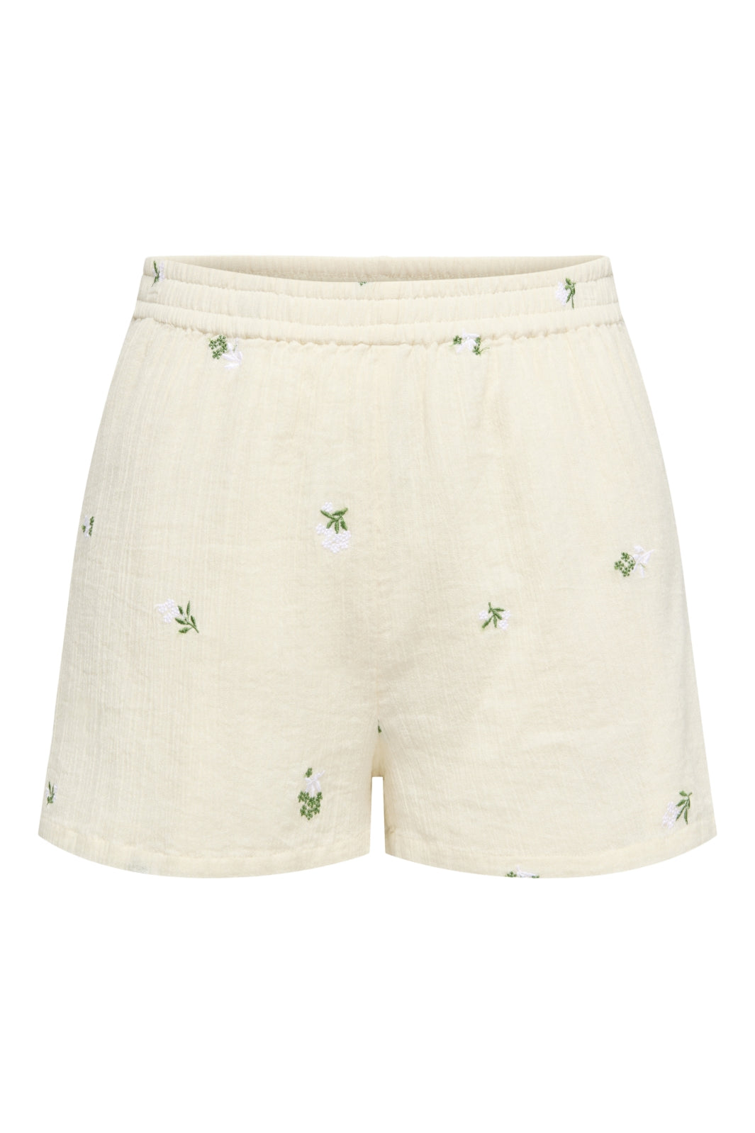 JDY - Jdyalba Shorts - 4941512 Cloud Dancer Embroidery