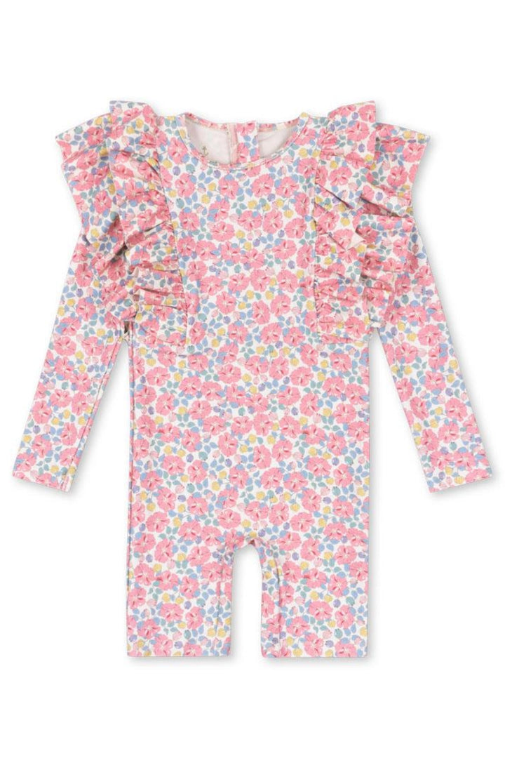 Konges Sløjd - Manuca Frill Onesie Grs Ks103262 - Rose Anglaise