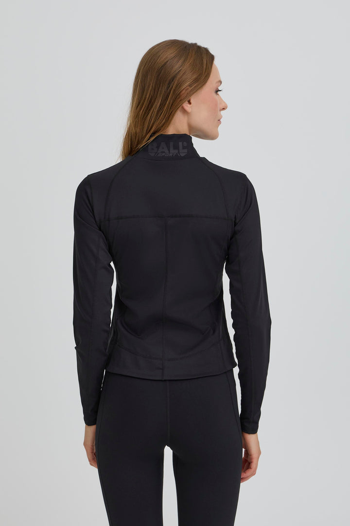 Ball - Baforma Ls Zipblouse 50405369 - 193911 - Black Bluser 