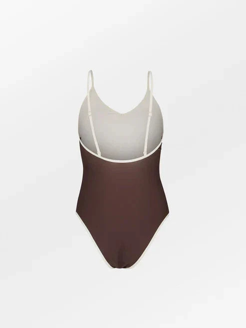 Beck Söndergaard - Contrast Bea Swimsuit 1111700041 - 7050 - Hot Fudge Brown Badedragter 