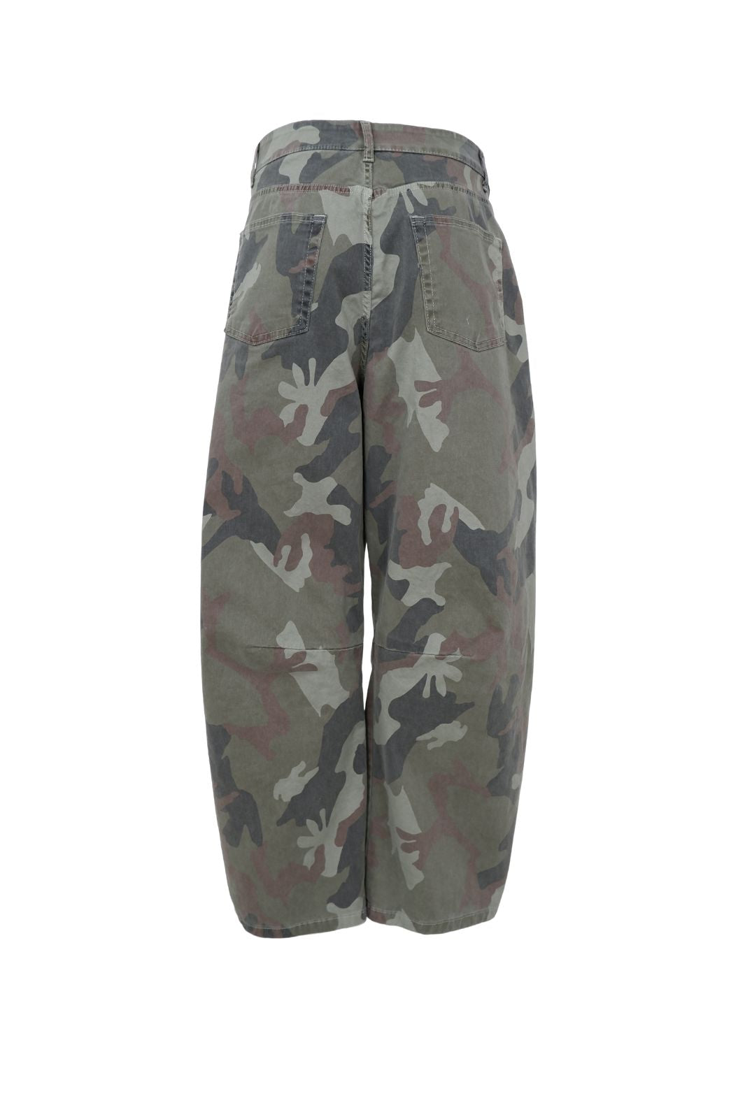 Black Colour - Bcaila Barrel Pant 41330 - Army Camouflage