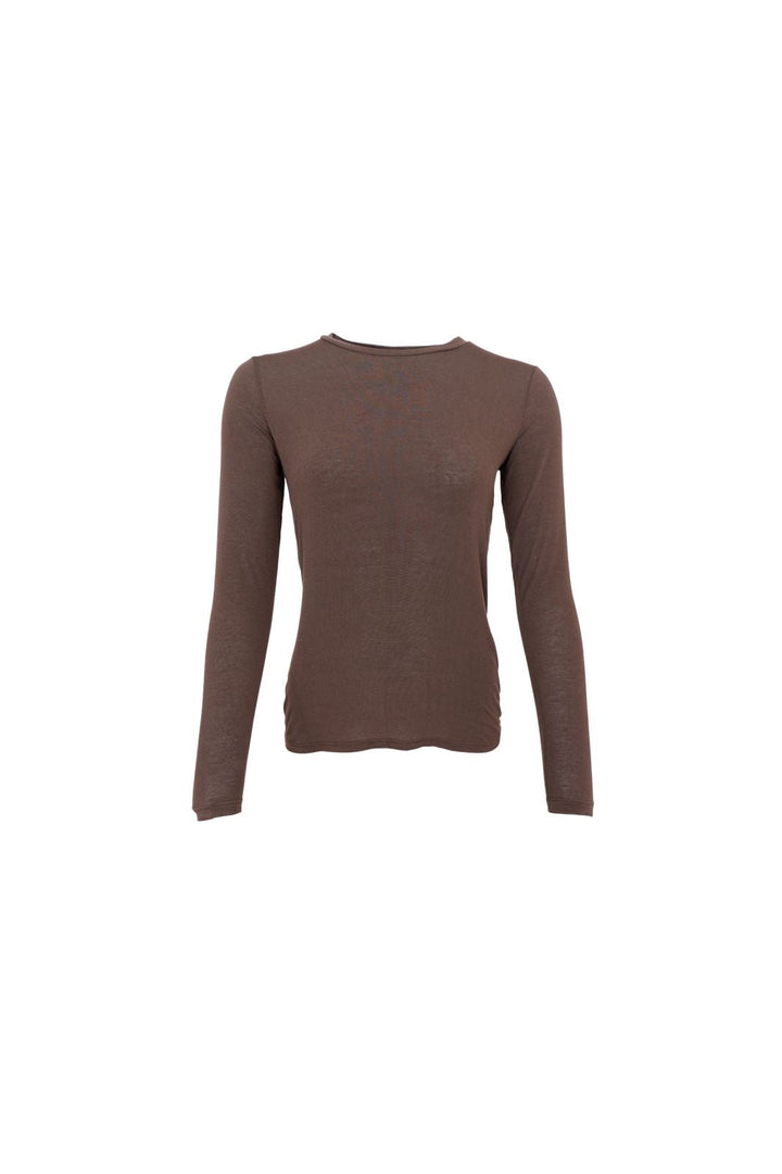 Black Colour - Bcalba Ls Tee 41260 - Shirts,Mesh & Basic Blouses - Black Solid