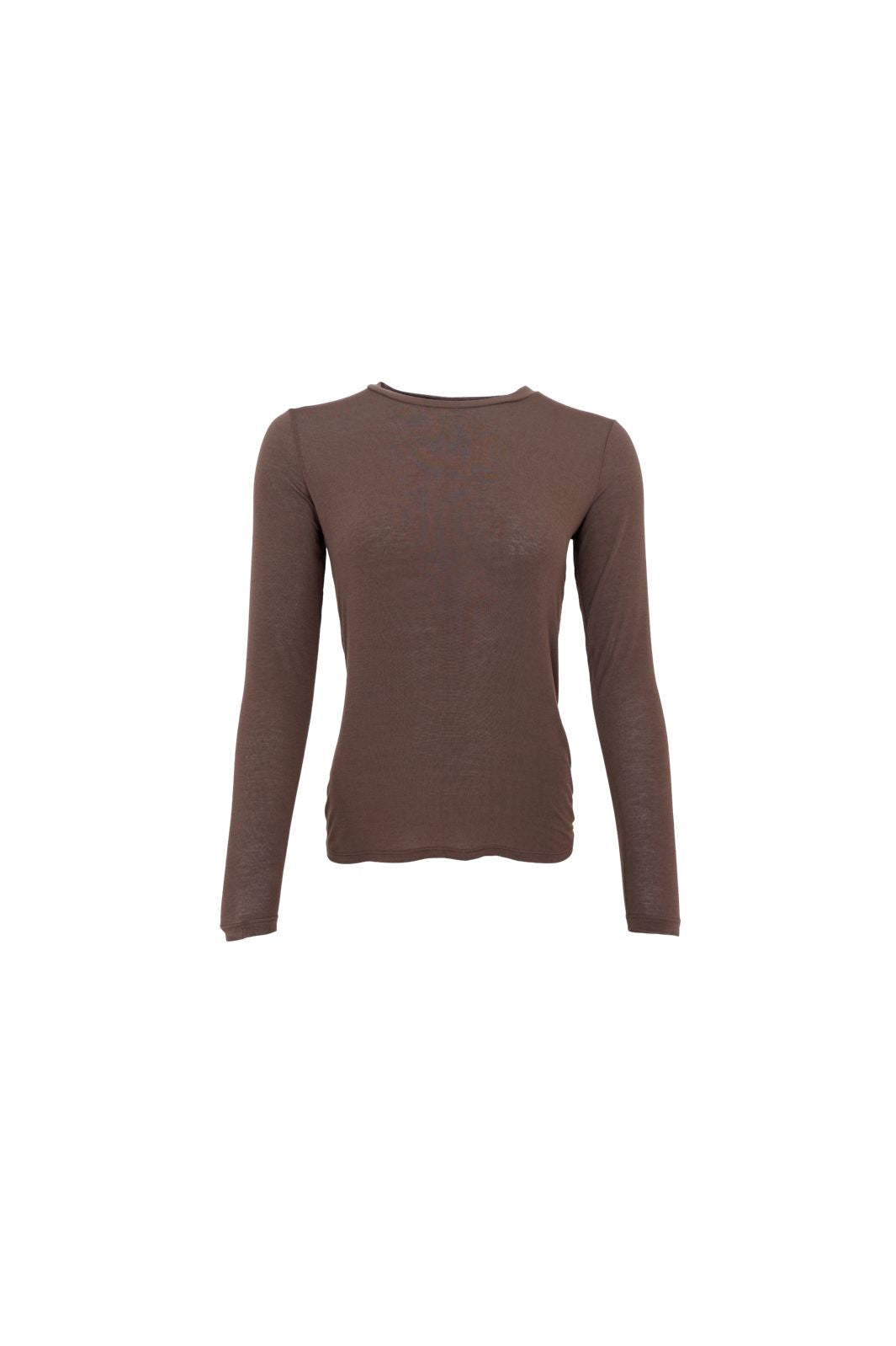 Black Colour - Bcalba Ls Tee 41260 - Shirts,Mesh & Basic Blouses - Coffee Solid