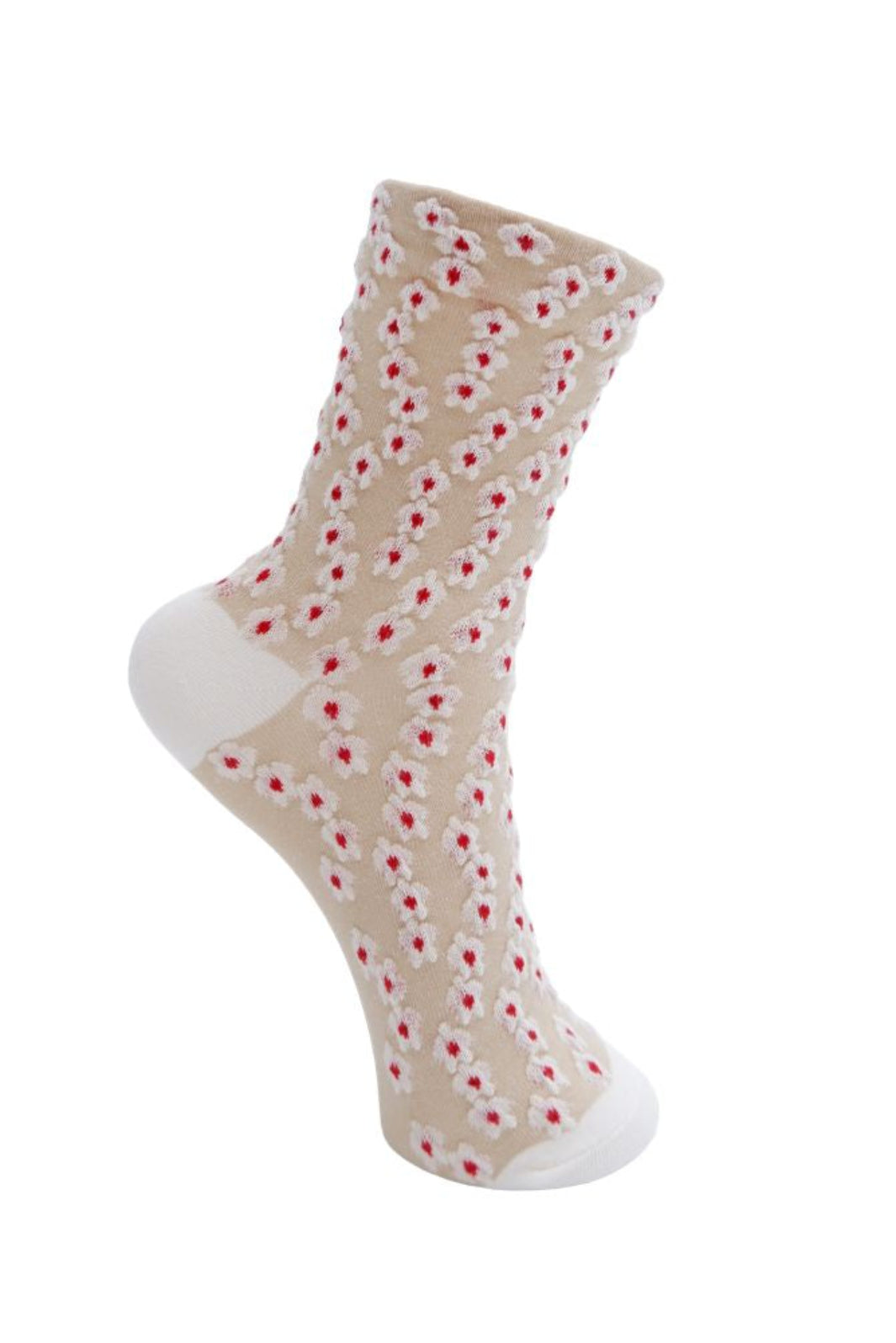 Black Colour - Bcalbertine Sock 8521 - Sand/Red