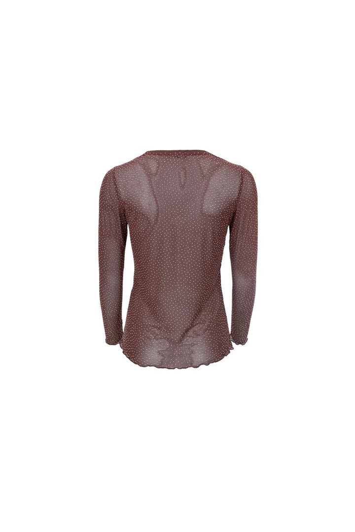 Black Colour - Bcalexis Blouse W/Stones 40746 - Shirts,Mesh & Basic Blouses - Hunter Green