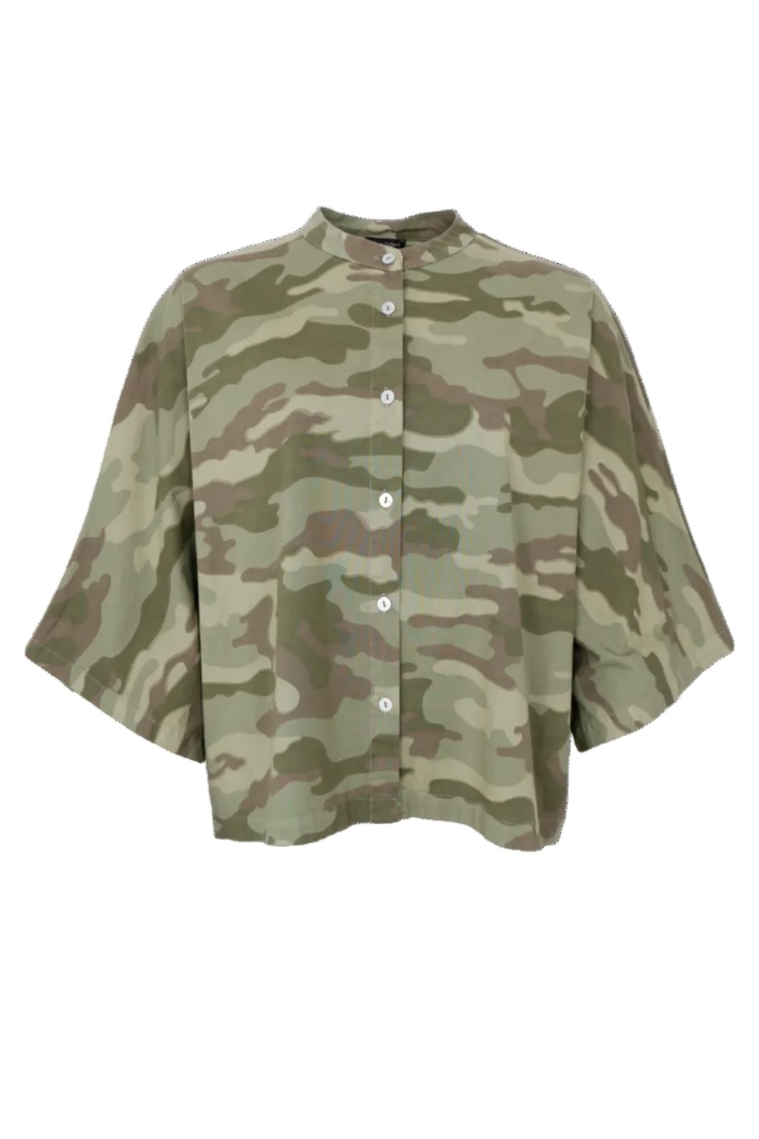 Black Colour - Bcally Loose Shirt 41145 - Camouflage