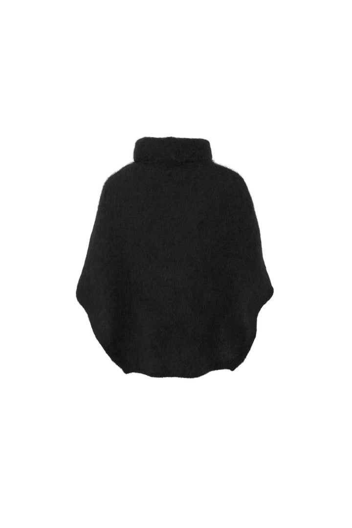 Black Colour - Bcbjoerk Roll Neck Poncho 1273 - Black