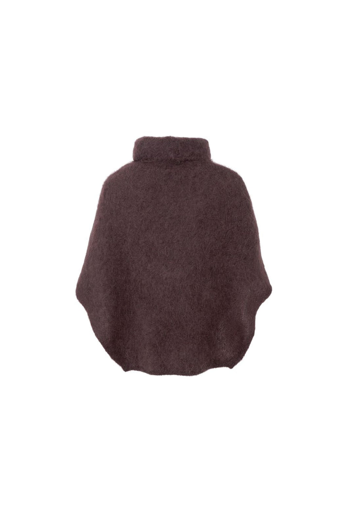 Black Colour - Bcbjoerk Roll Neck Poncho 1273 - Coffee