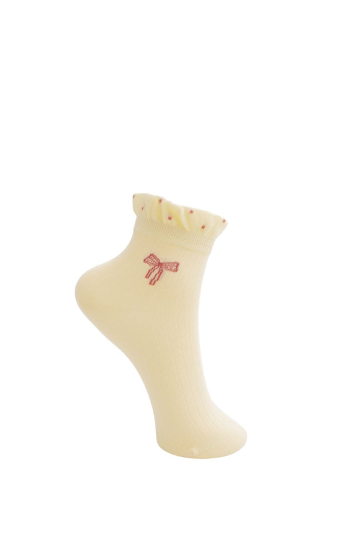 Black Colour - Bcbowan Anclet Sock 8540 - Lt. Yellow