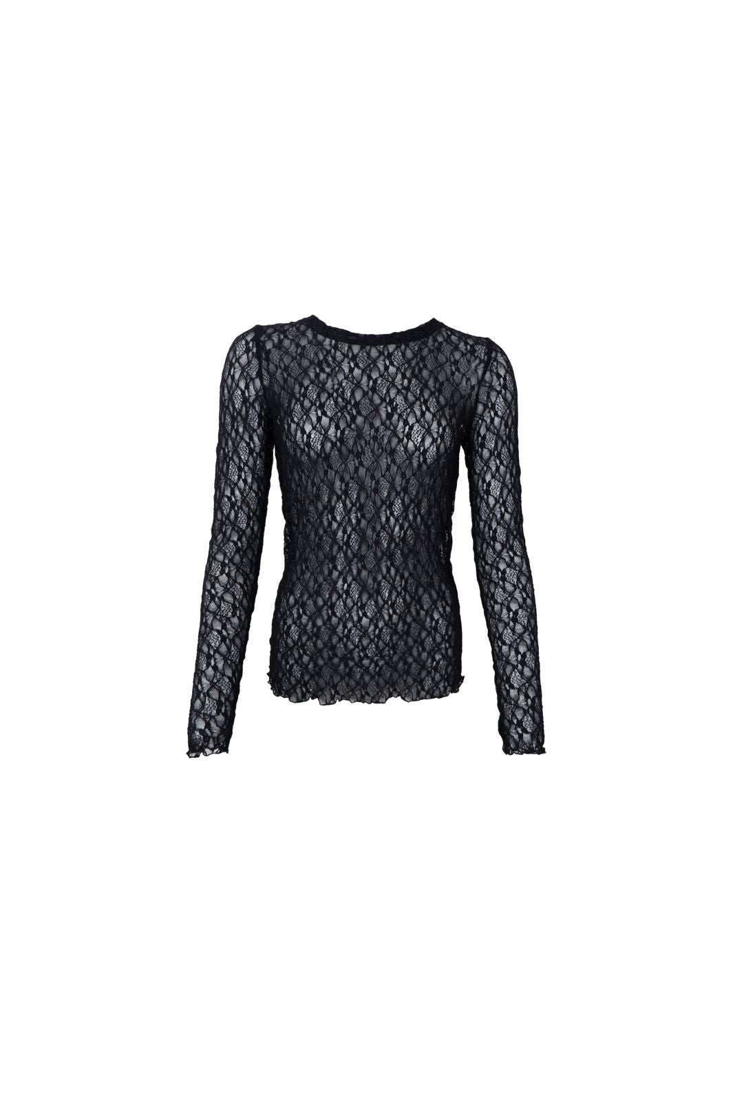 Black Colour - Bccecily Lace Blouse 41288 - Shirts - Plum