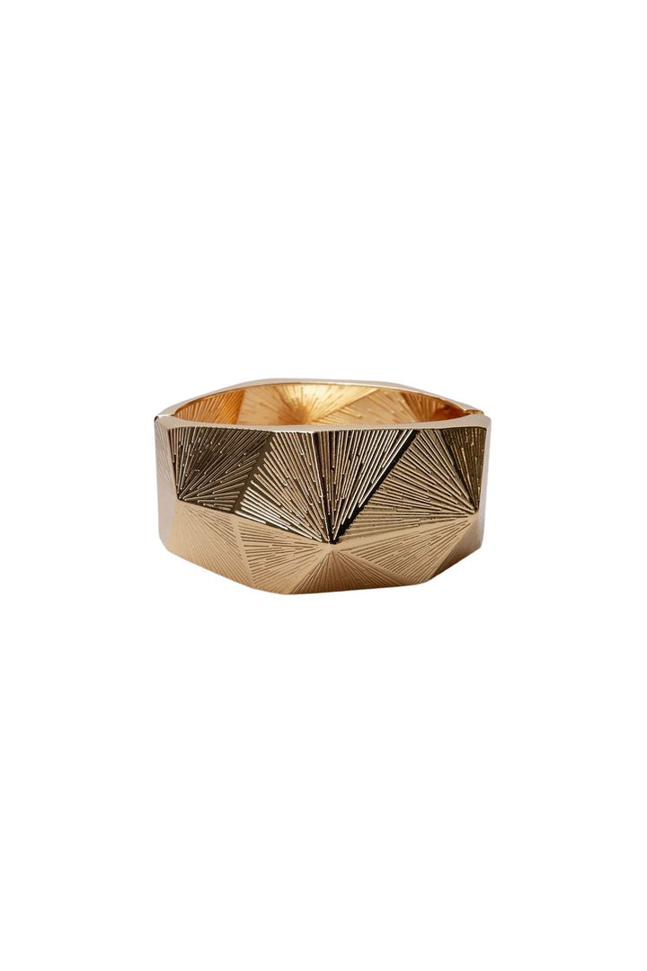 Black Colour - Bccone Bangle 4521 - Golden Coloured