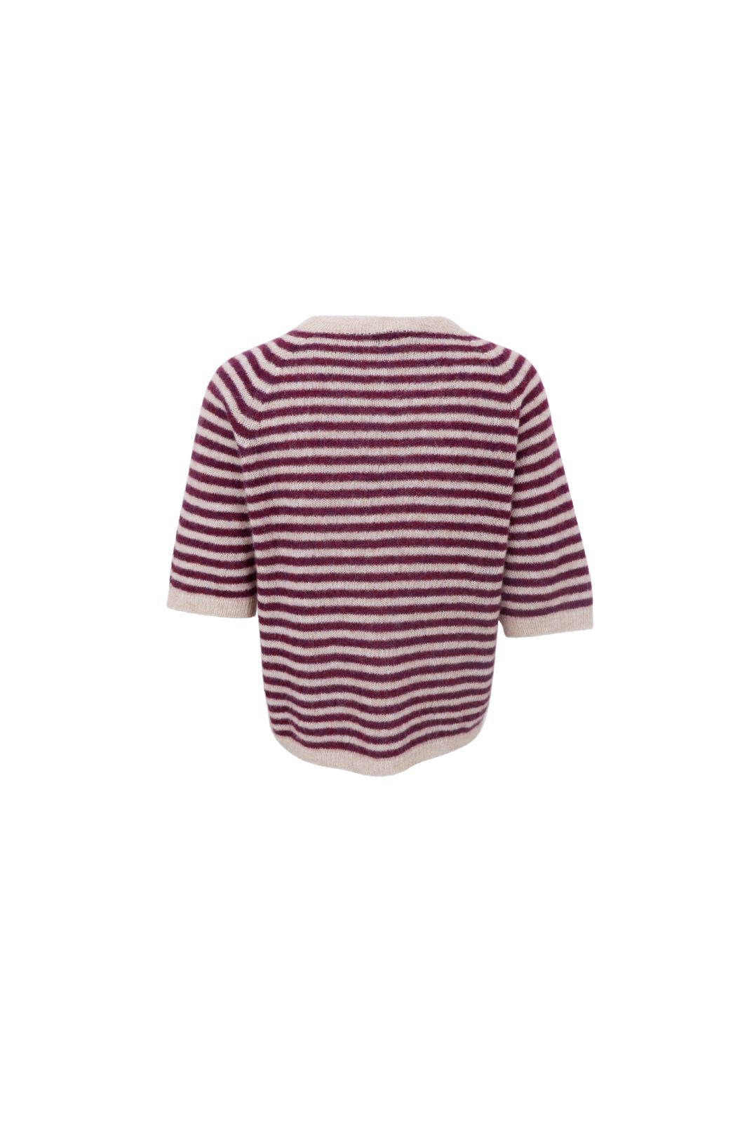 Black Colour - Bcdell Striped Jumper 1214 - Plum