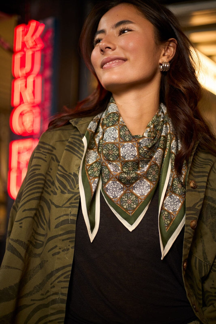 Black Colour - Bcewa Satin Scarf 3712 - Army