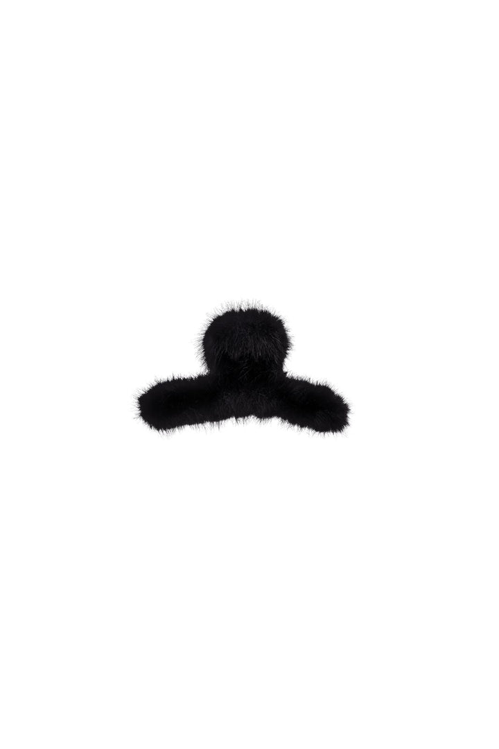 Black Colour - Bcfurry Hair Claw 6078 - Black