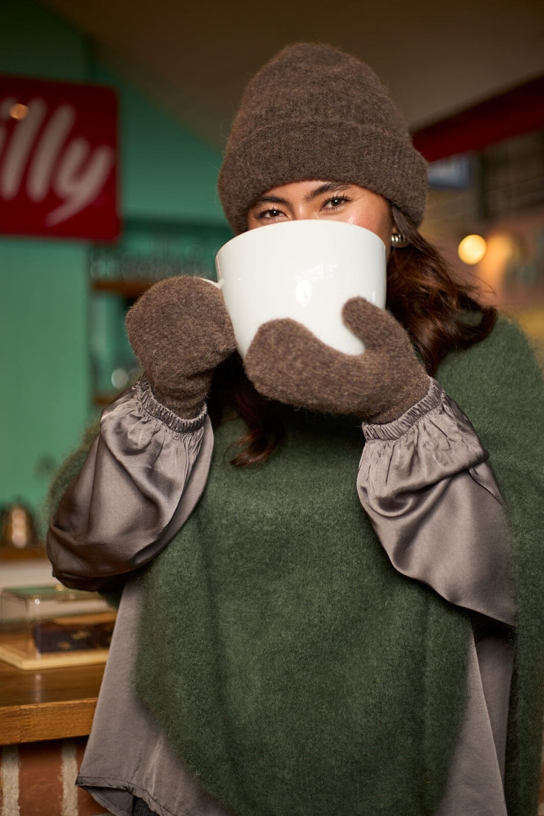 Black Colour - Bcginger Mittens 9774 - Taupe
