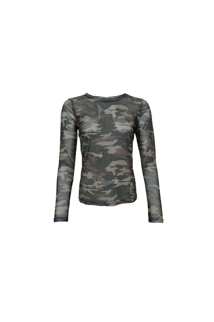 Black Colour - Bckamma Mesh Blouse 42000 - Shirts,Mesh & Basic Blouses - Army