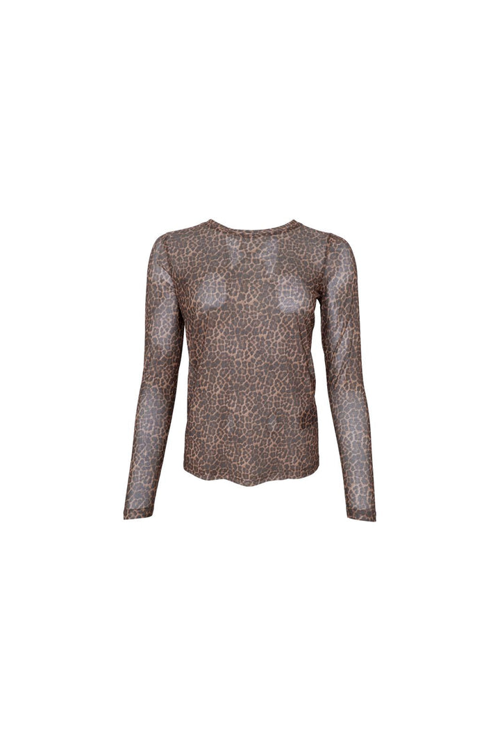 Black Colour - Bckamma Mesh Blouse 42000 - Shirts,Mesh & Basic Blouses - Brown Tartan