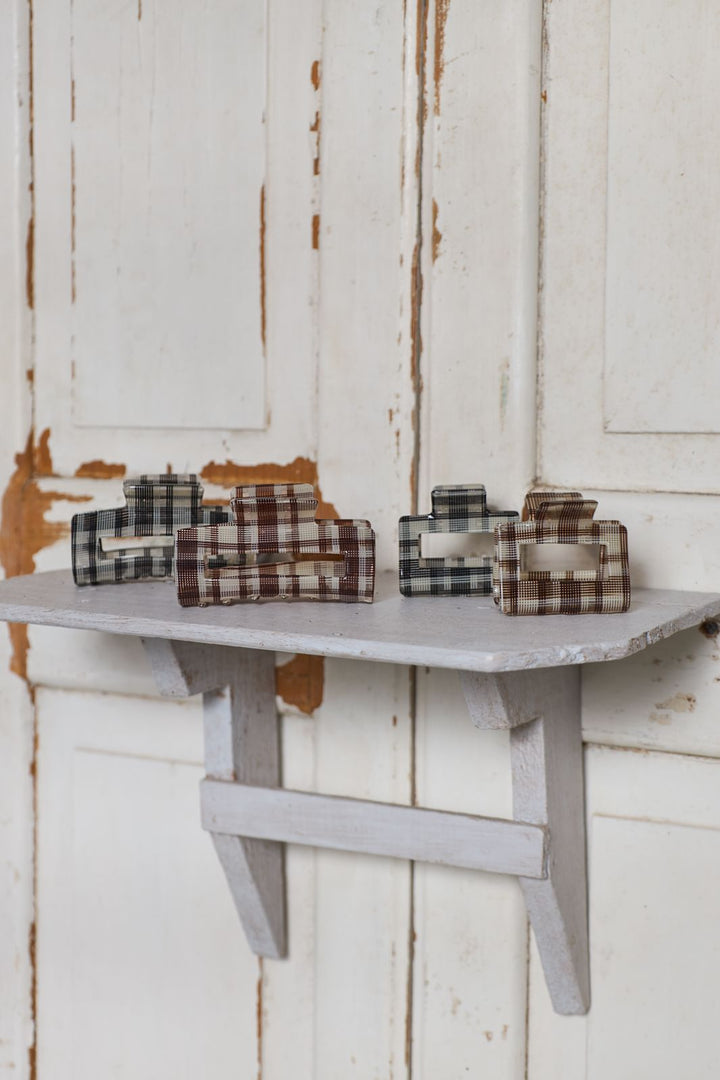 Black Colour - Bckarmen Medium Hair Claw 5997 - Coffee