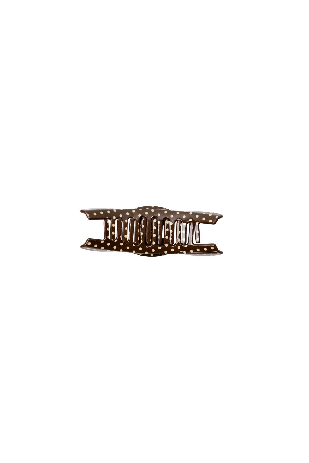 Black Colour - Bcmaze Hair Claw 6077 - Brown Dot
