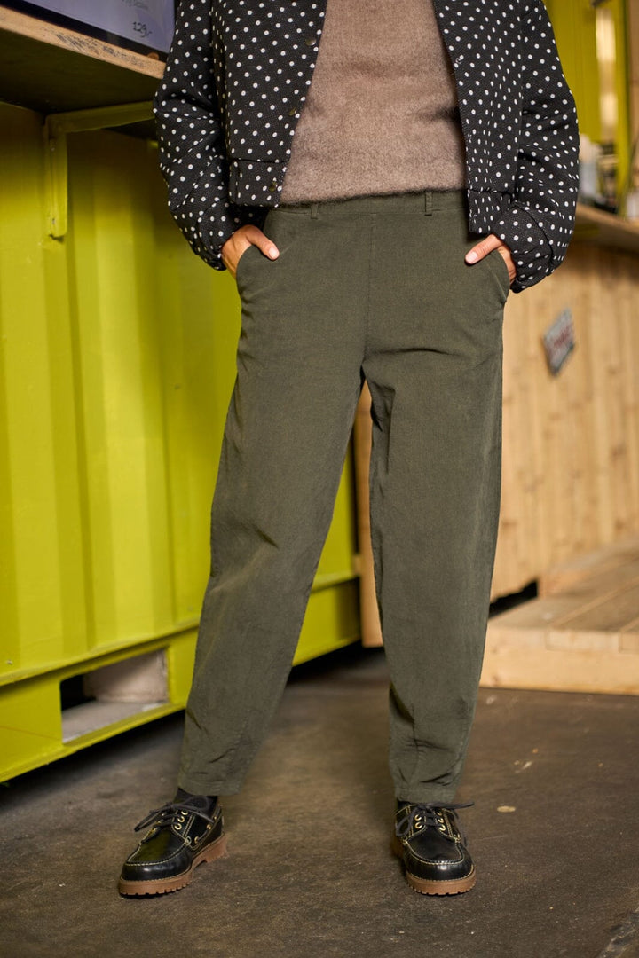 Black Colour - Bcmemphis Barrel Pant 41026 - Army