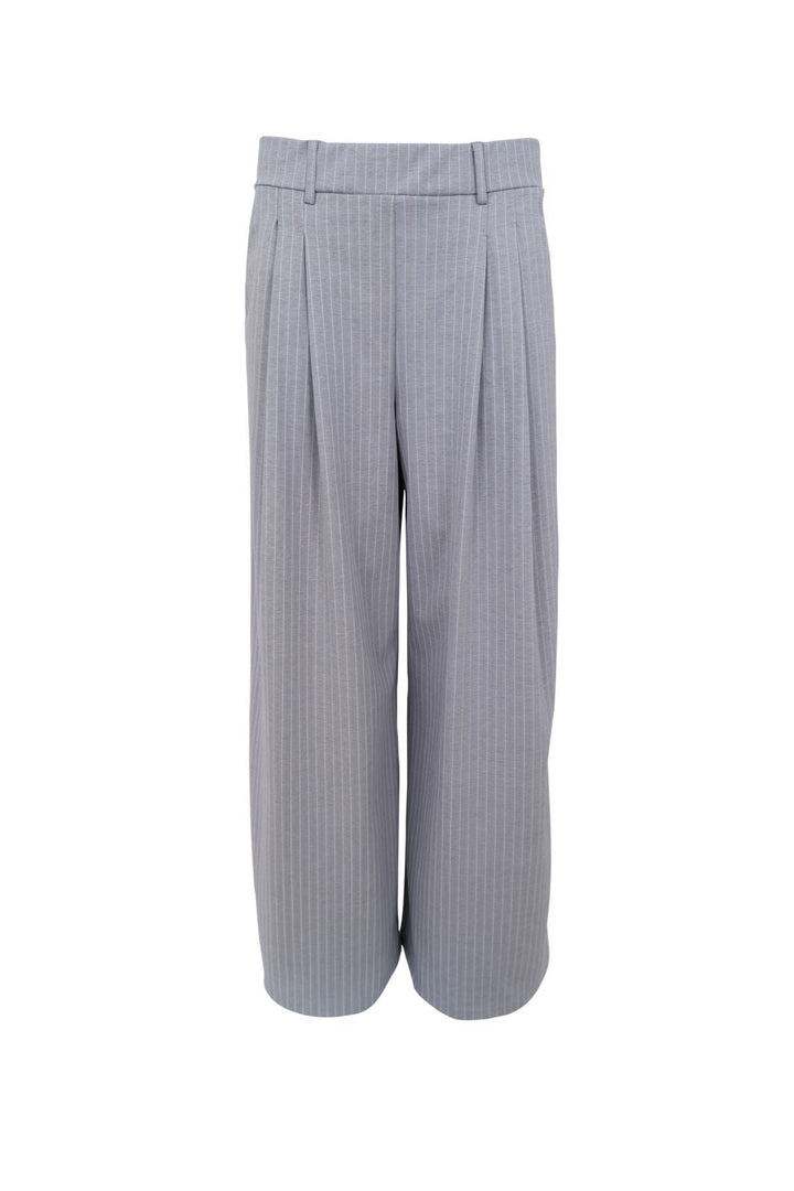 Black Colour - Bcmilano Wideleg Pant 41110 - Grey Stripe