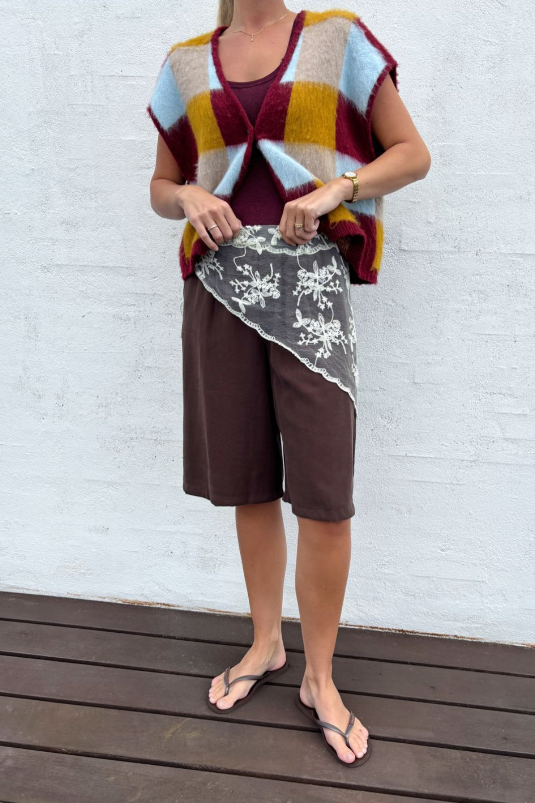 Black Colour - Bcmiriana Triangle Lace Scarf 3643 - Butter Yellow