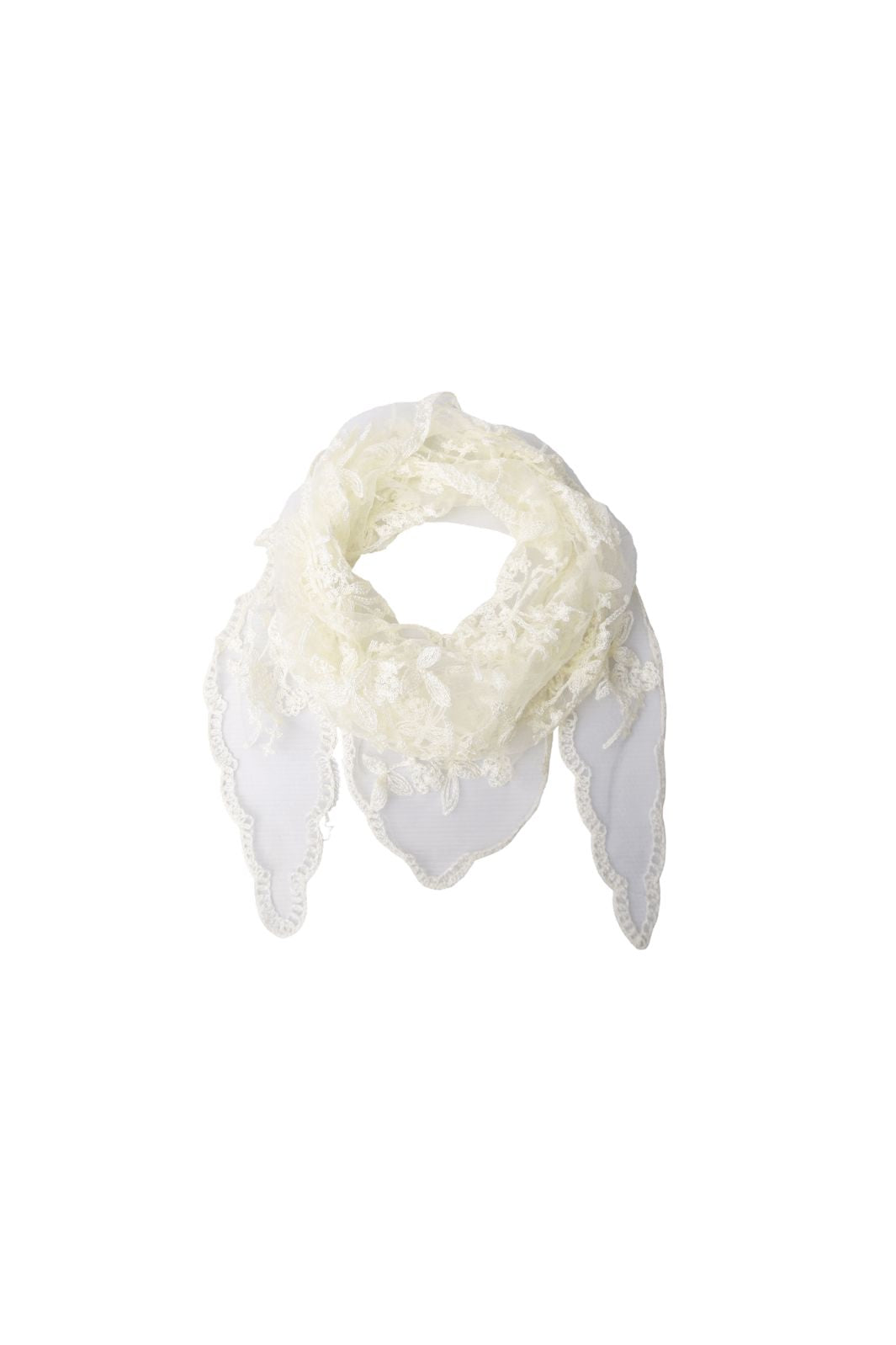 Black Colour - Bcmiriana Triangle Lace Scarf 3643 - Butter Yellow