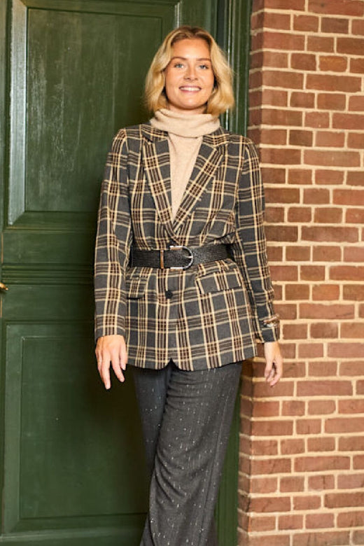 Black Colour - Bcnellie Blazer 41007 - Grey Kimono 